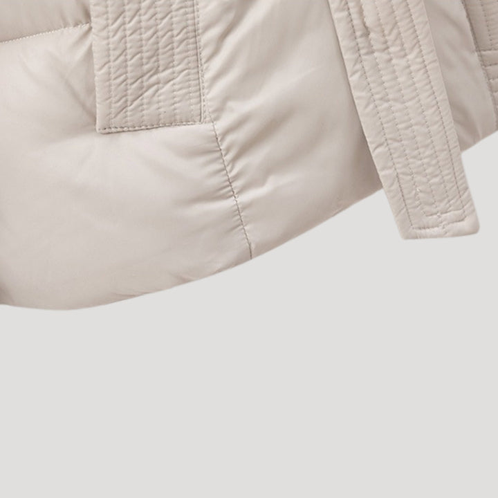 Brunhilde | Wattierte Kapuzenjacke mit Gürtel