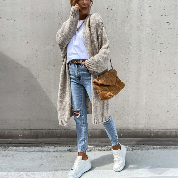 Grete-Gard | Lange Strickjacke mit offener Front