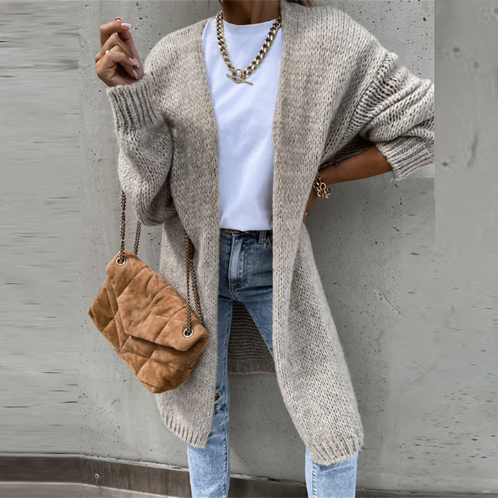 Grete-Gard | Lange Strickjacke mit offener Front