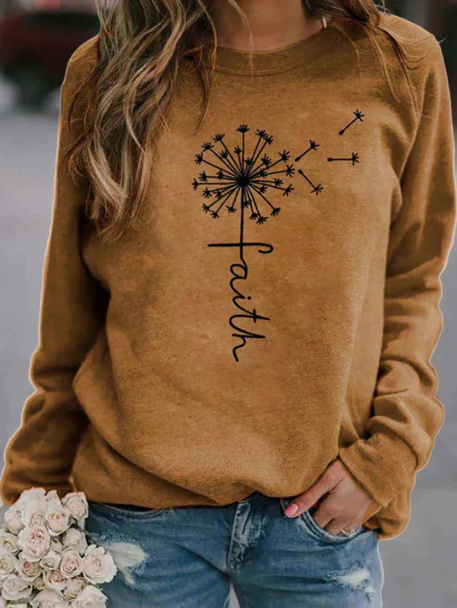 Kriemhild | Pullover mit Rundhals und Glaubensprint