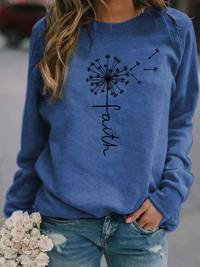 Kriemhild | Pullover mit Rundhals und Glaubensprint