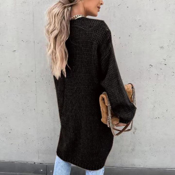 Grete-Gard | Lange Strickjacke mit offener Front