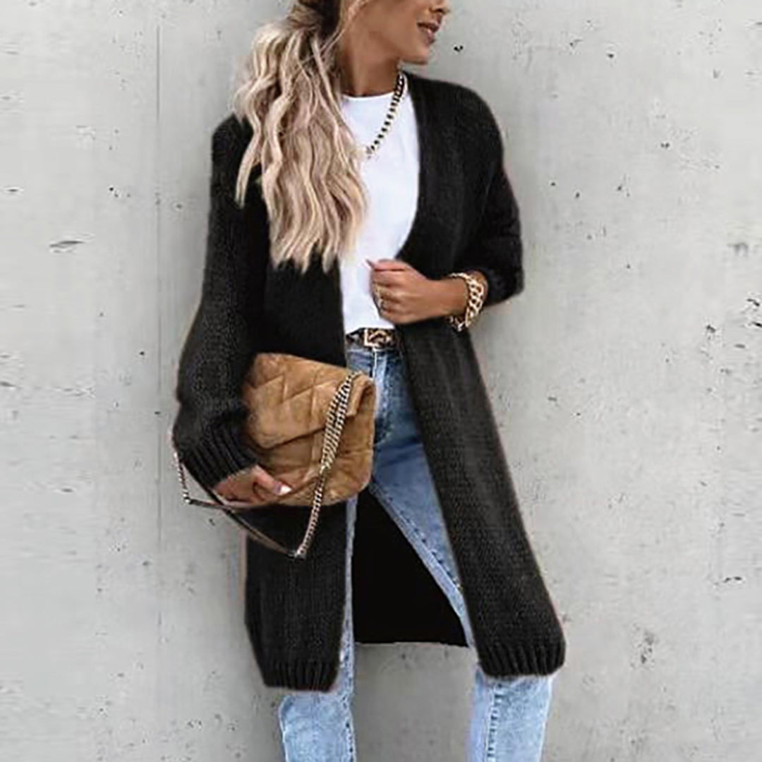 Grete-Gard | Lange Strickjacke mit offener Front
