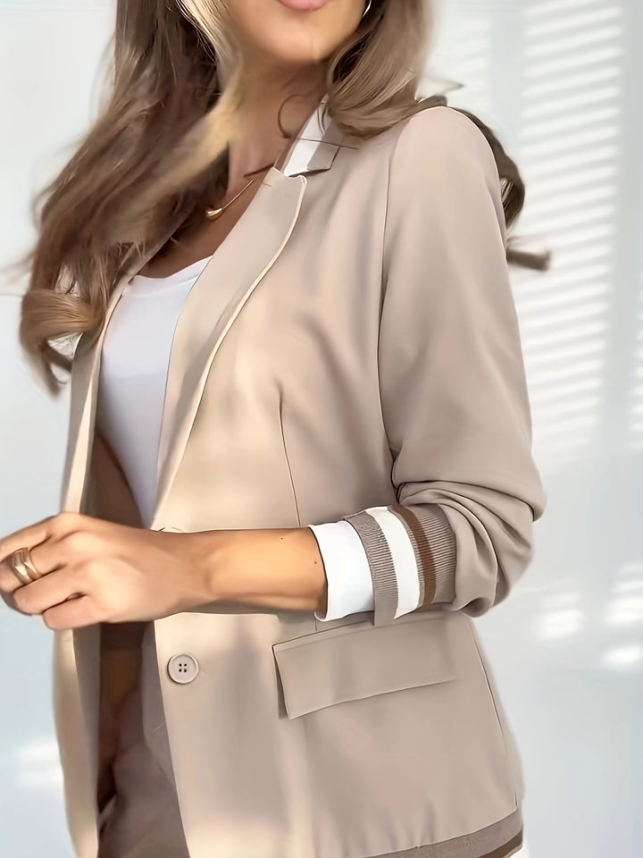 Hildegunde | Blazer-Hosen-Set mit Rippstruktur und weiter Passform