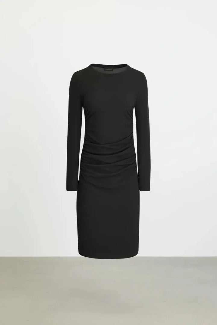 Bertholde | Bodycon-Kleid aus Stretch-Baumwolle mit seitlicher Raffung
