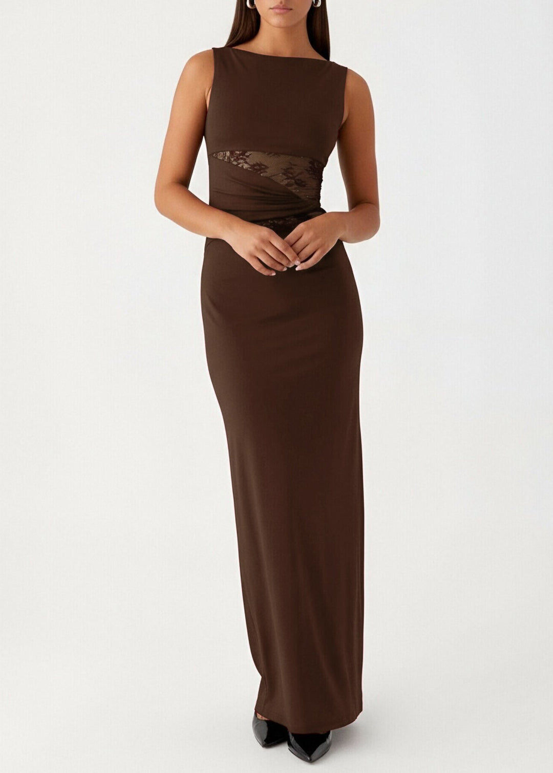 Ilse-Line | Abendkleid mit Spitzenausschnitten