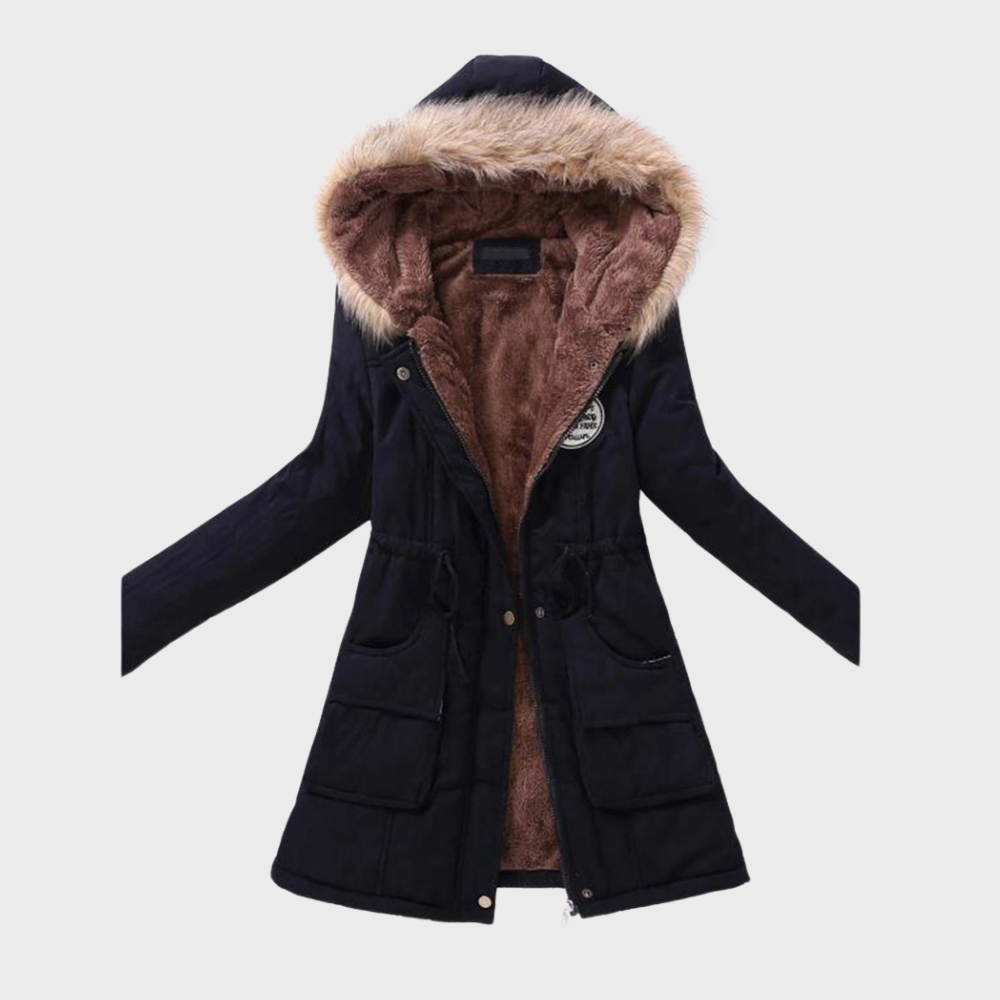 Gudrun | Winterjacke mit fellgefütterter Kapuze