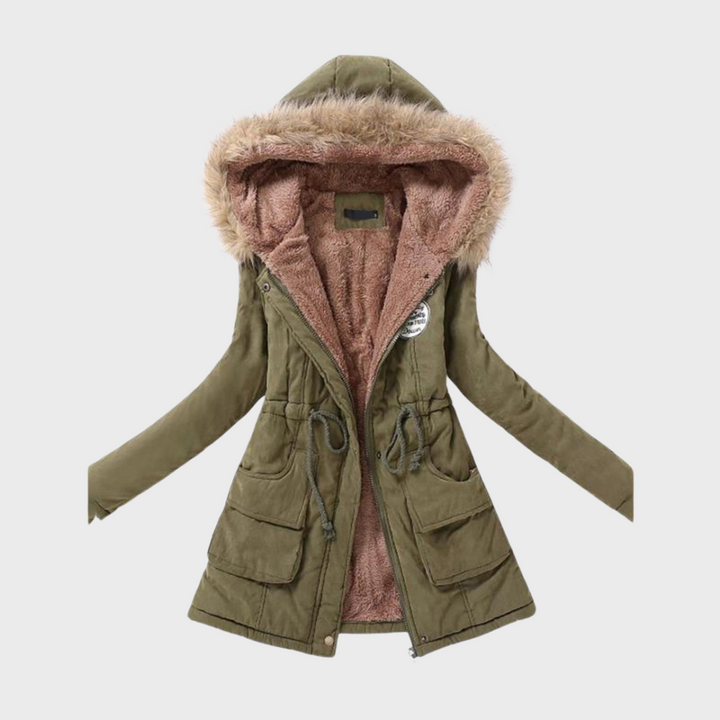 Gudrun | Winterjacke mit fellgefütterter Kapuze