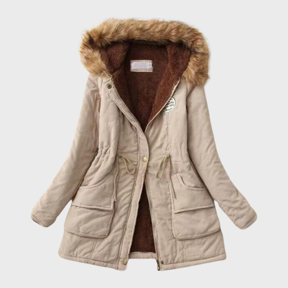 Gudrun | Winterjacke mit fellgefütterter Kapuze
