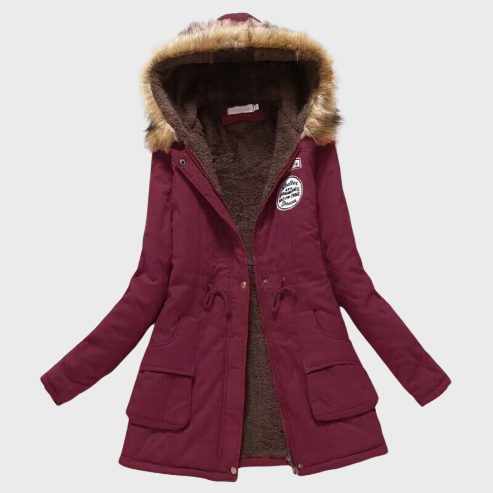 Gudrun | Winterjacke mit fellgefütterter Kapuze