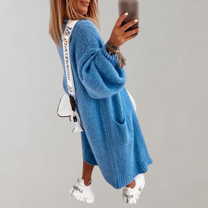 Sibylle | Offene Strickjacke mit Taschen und entspannter Passform