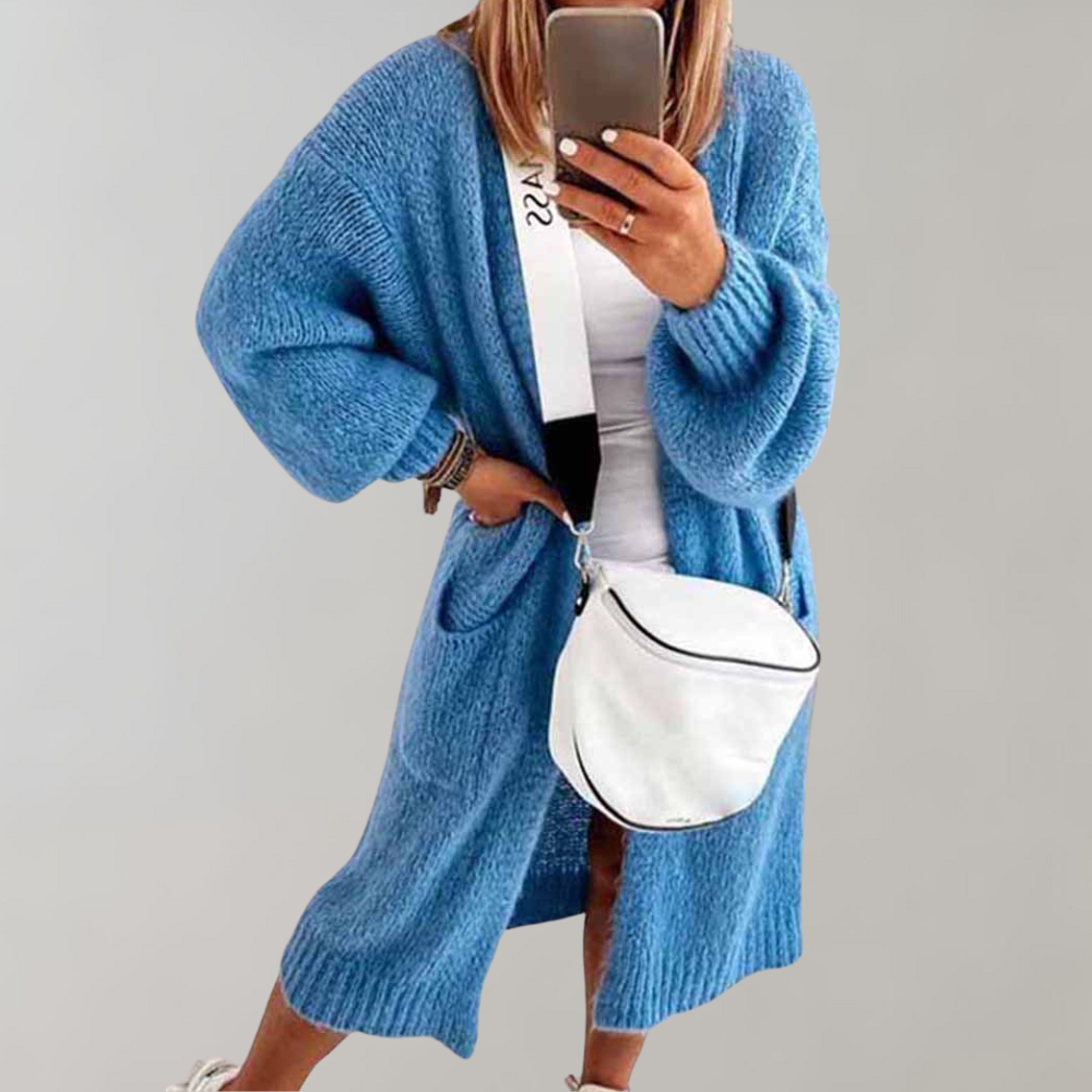 Sibylle | Offene Strickjacke mit Taschen und entspannter Passform