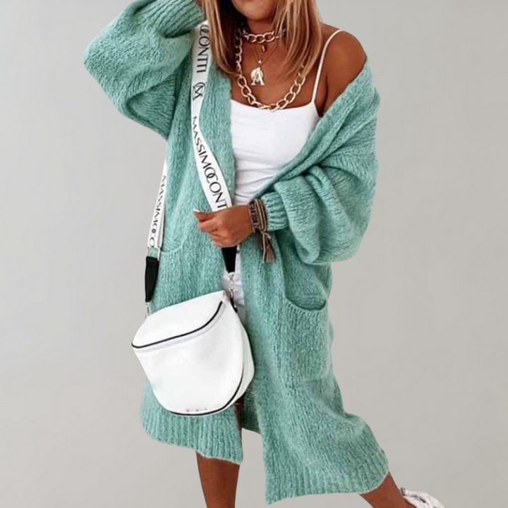 Sibylle | Offene Strickjacke mit Taschen und entspannter Passform