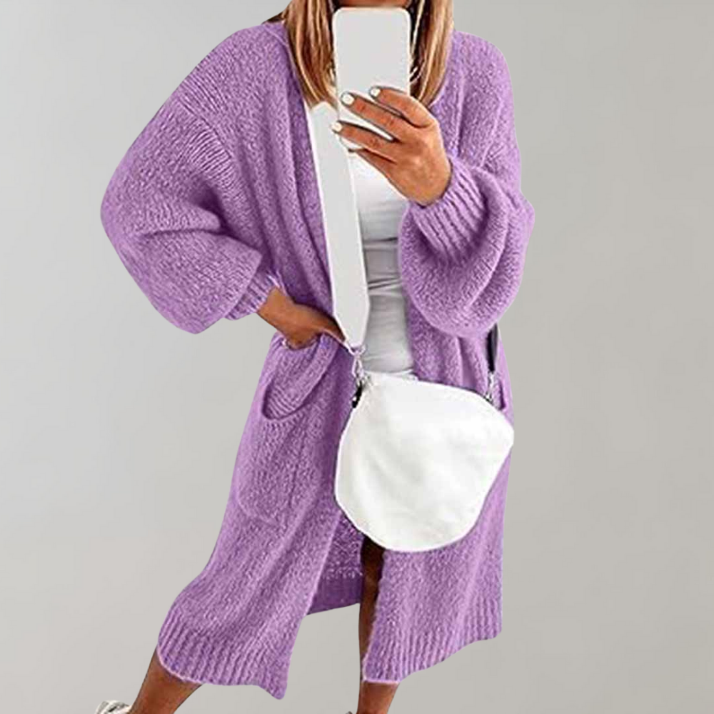 Sibylle | Offene Strickjacke mit Taschen und entspannter Passform