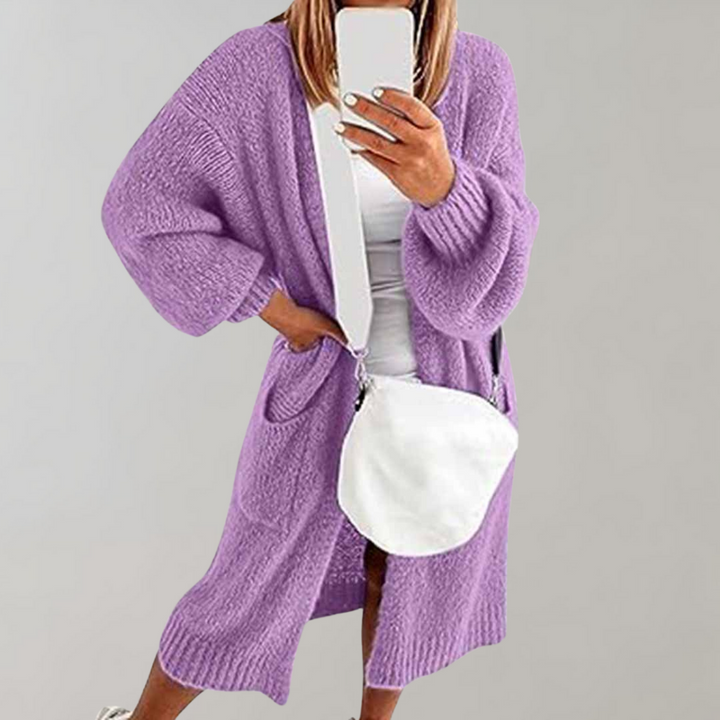 Sibylle | Offene Strickjacke mit Taschen und entspannter Passform