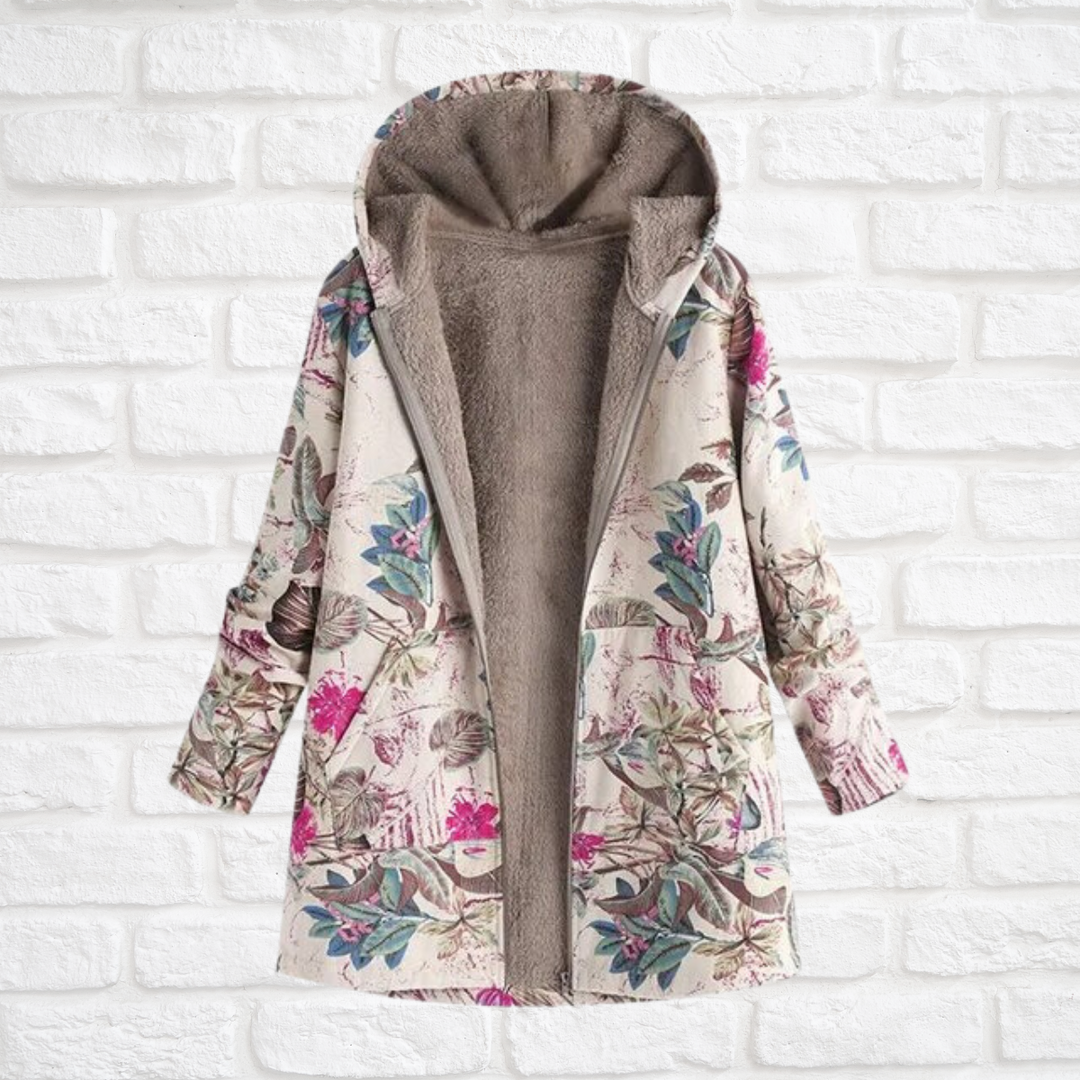 Ilse-Lotte | Winterjacke mit Print, Fleecefutter und Kapuze