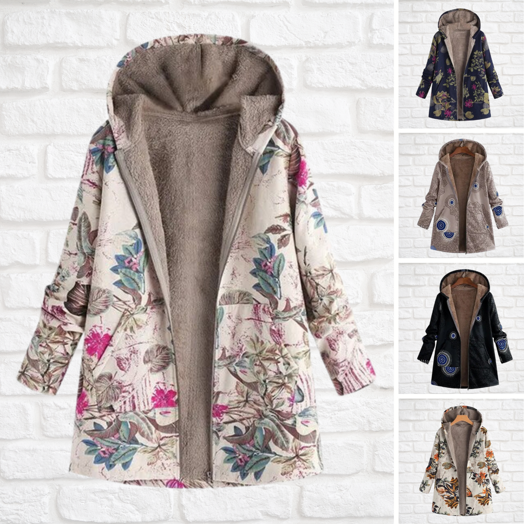 Ilse-Lotte | Winterjacke mit Print, Fleecefutter und Kapuze
