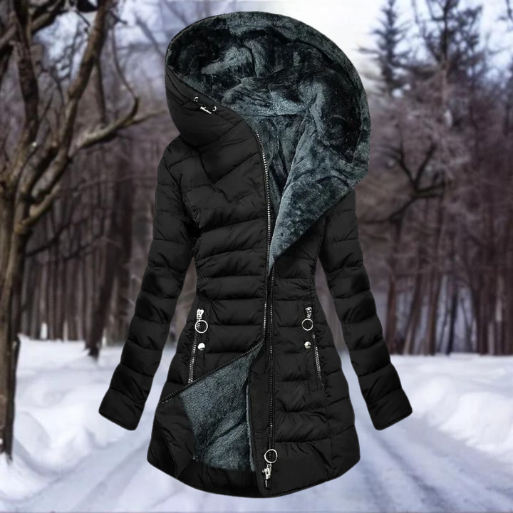 Lena-Luise | Gesteppte Winterjacke mit Plüschkapuze
