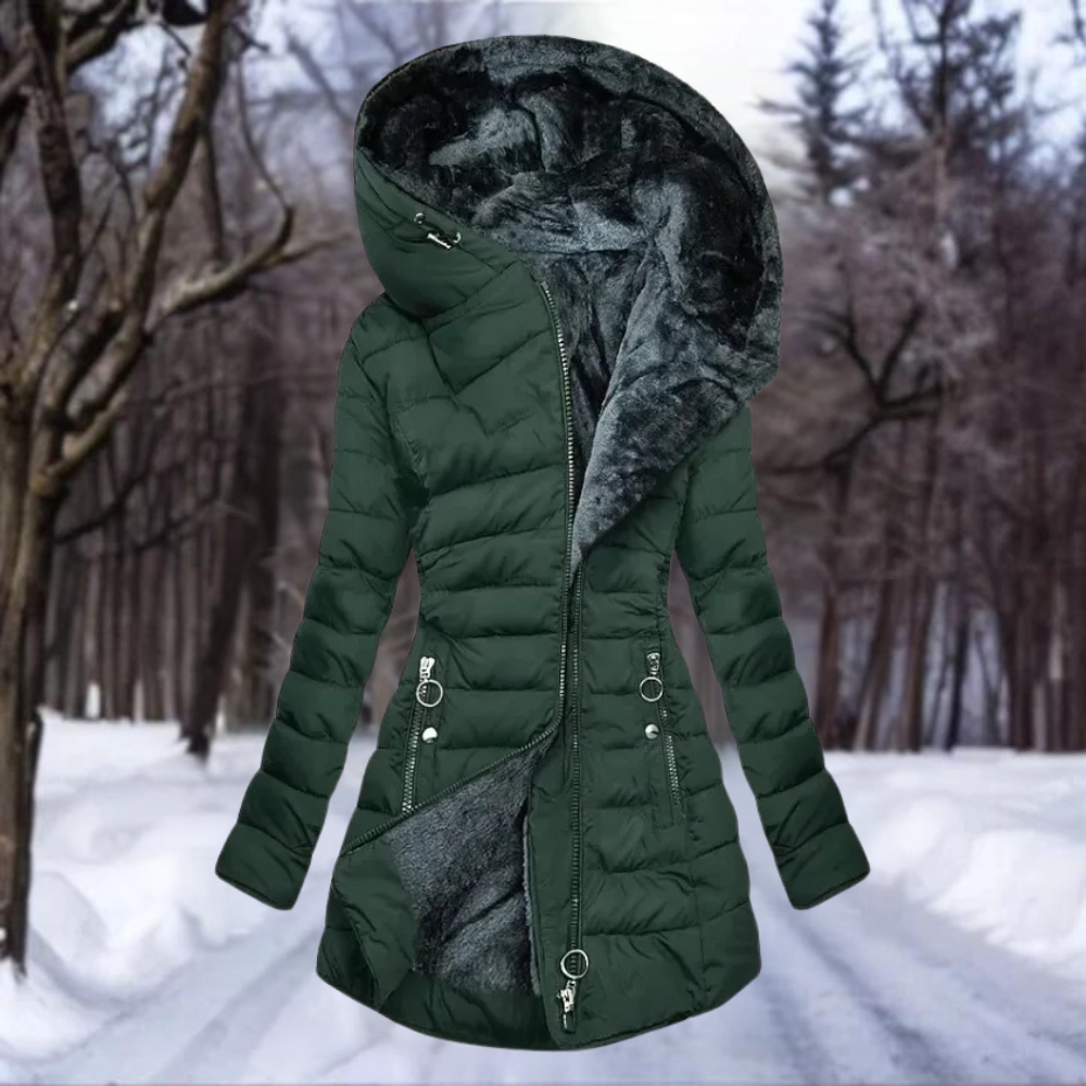Lena-Luise | Gesteppte Winterjacke mit Plüschkapuze
