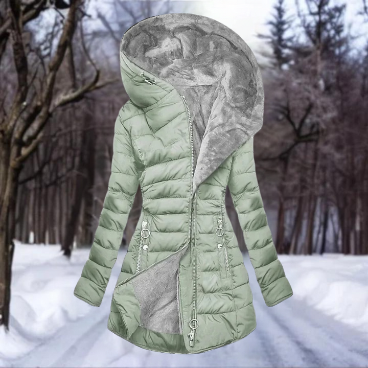 Lena-Luise | Gesteppte Winterjacke mit Plüschkapuze