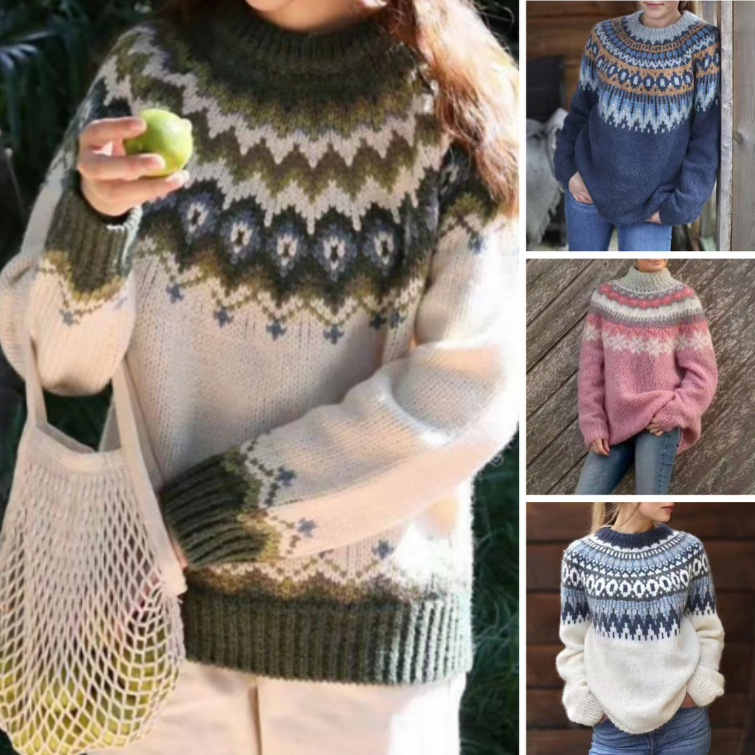 Tilda | Lässiger Strickpullover mit traditionellem Muster