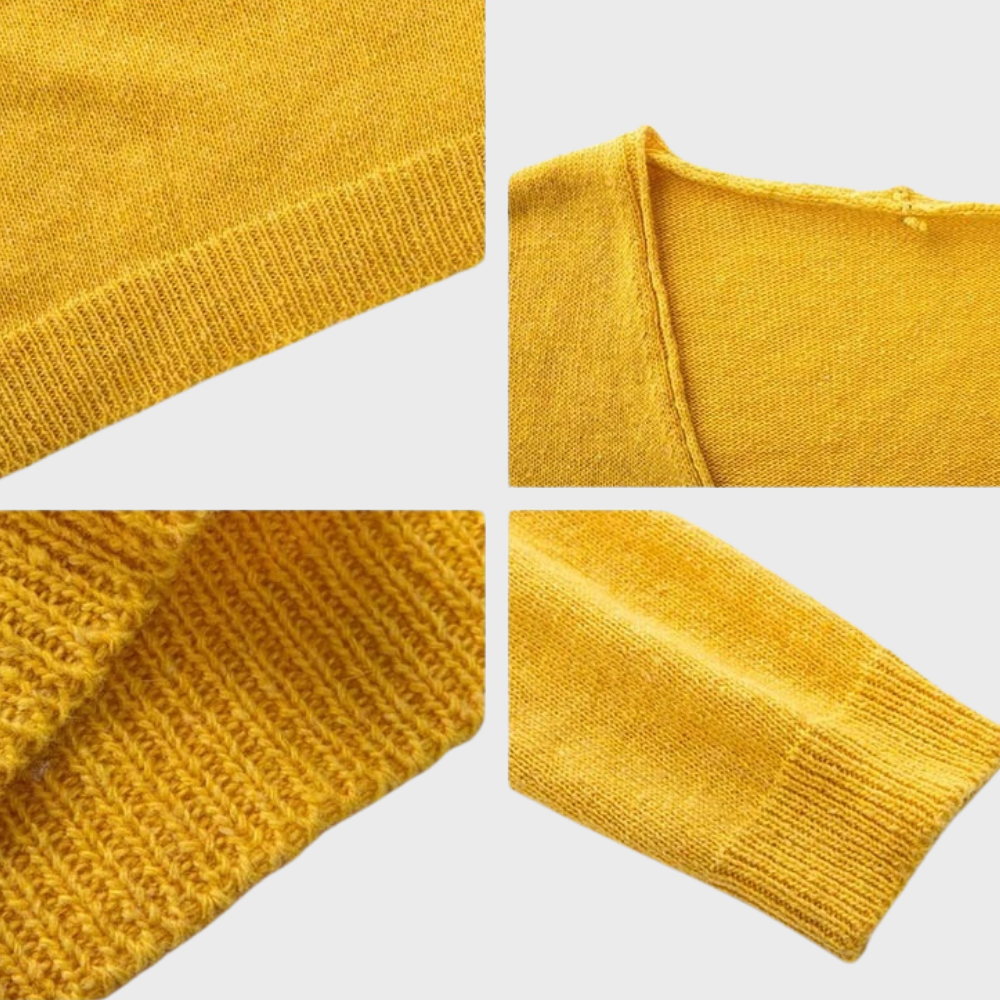 Silvia | Locker gestrickter Pullover mit V-Ausschnitt und weichem Strickstoff
