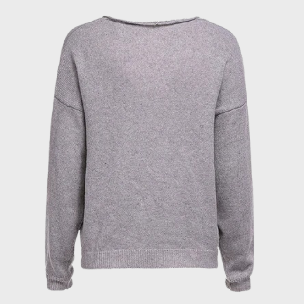 Silvia | Locker gestrickter Pullover mit V-Ausschnitt und weichem Strickstoff
