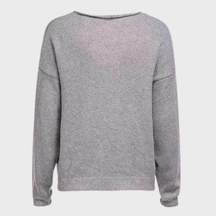 Silvia | Locker gestrickter Pullover mit V-Ausschnitt und weichem Strickstoff