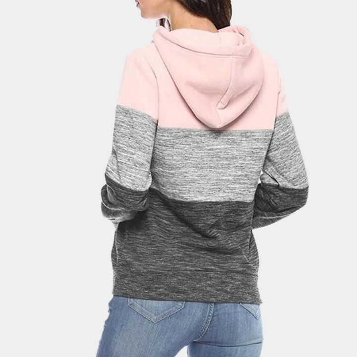 Ruth-Hilde | Kapuzenpullover mit Color-Block-Design