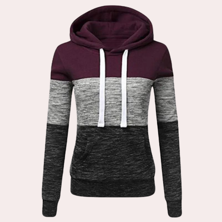 Ruth-Hilde | Kapuzenpullover mit Color-Block-Design