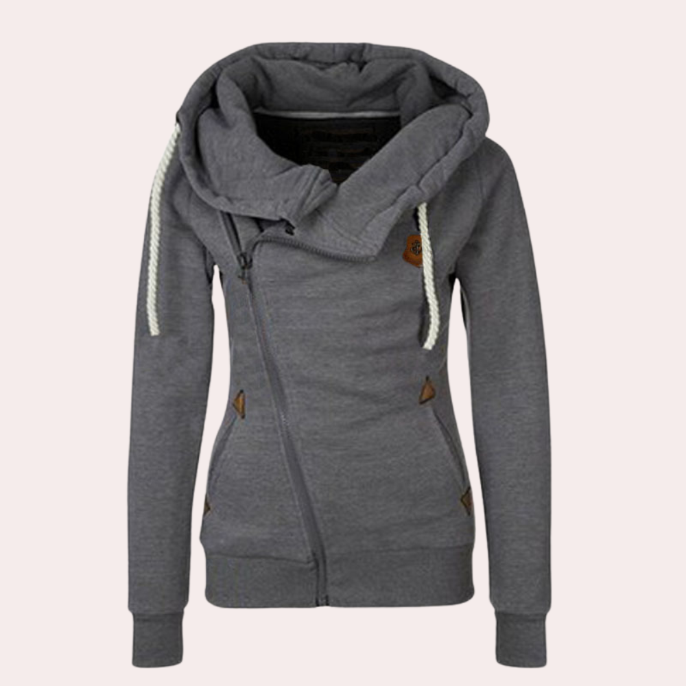 Klara-Gret | Strickjacke mit asymmetrischem Reißverschluss