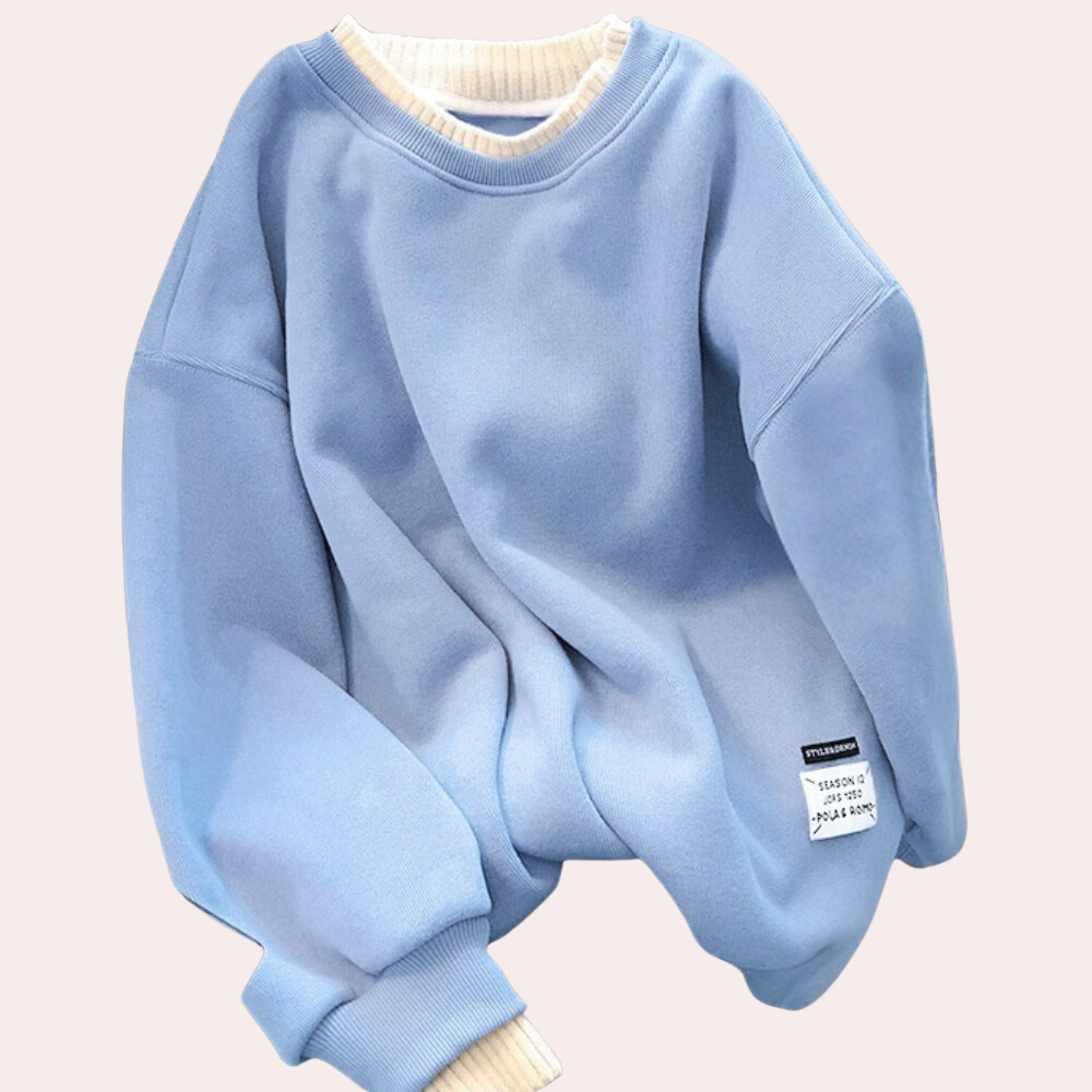 Eva-Lene | Lässiger Baumwollpullover mit Rundhalsausschnitt