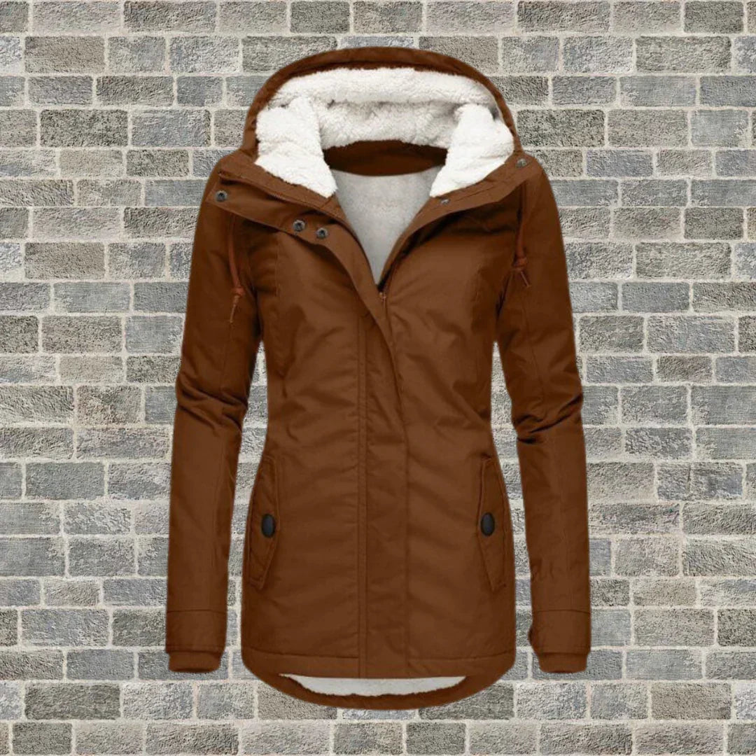 Irmgard | Winterjacke mit warmem Innenfutter und verstellbarer Kapuze