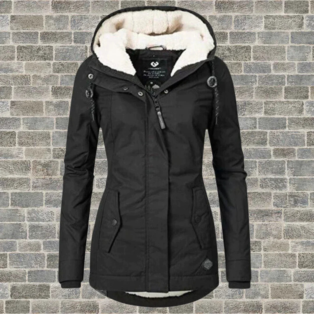 Irmgard | Winterjacke mit warmem Innenfutter und verstellbarer Kapuze