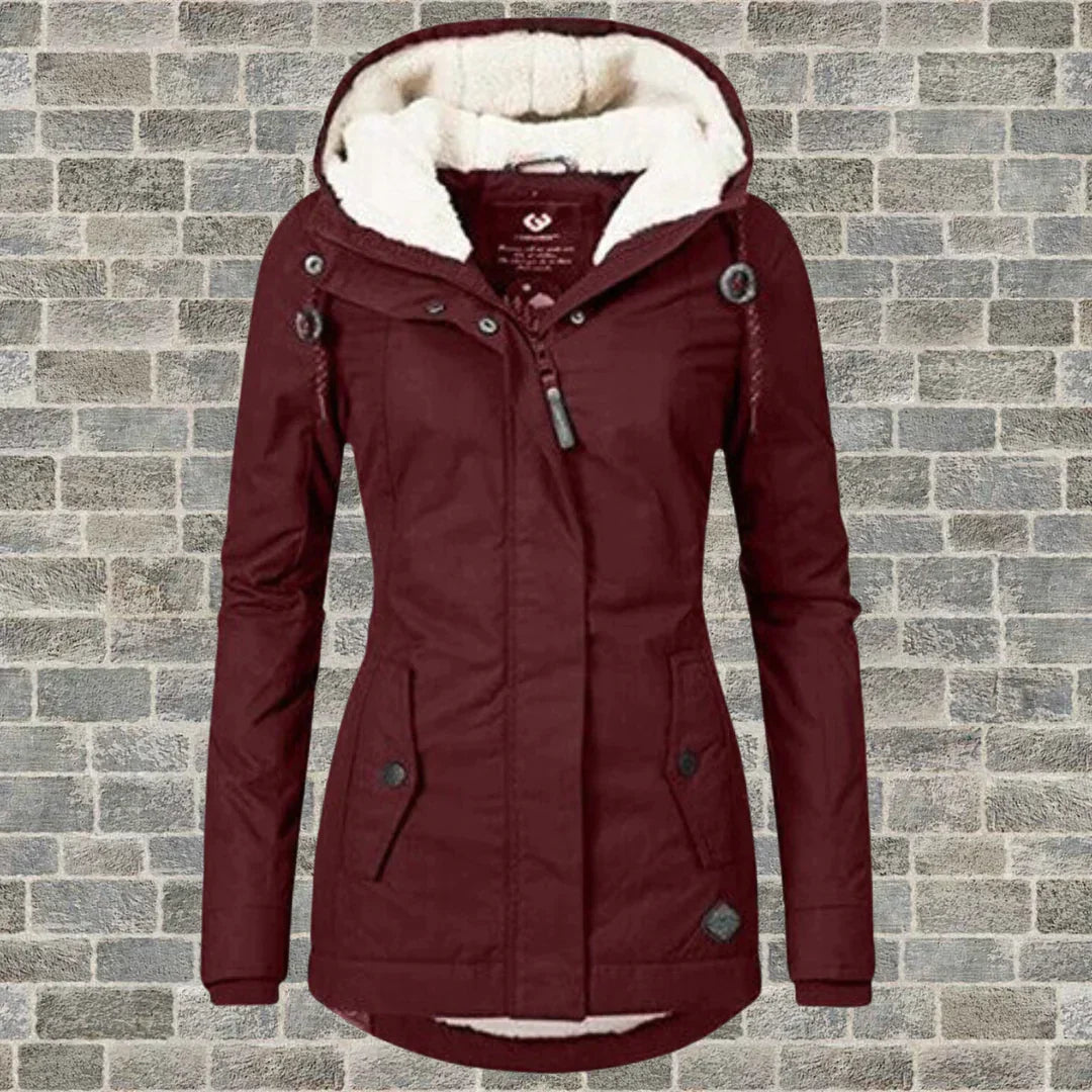 Irmgard | Winterjacke mit warmem Innenfutter und verstellbarer Kapuze