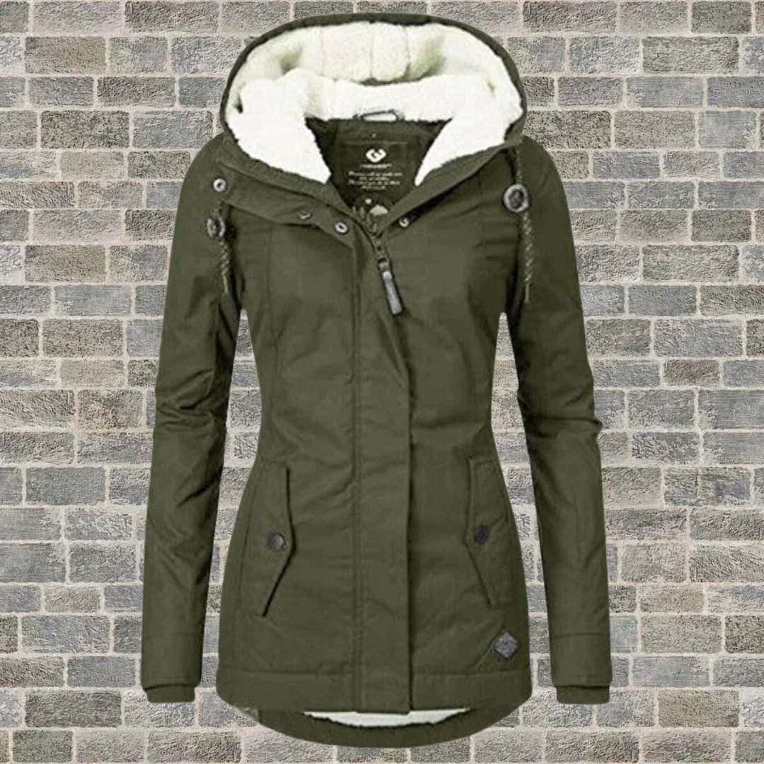 Irmgard | Winterjacke mit warmem Innenfutter und verstellbarer Kapuze
