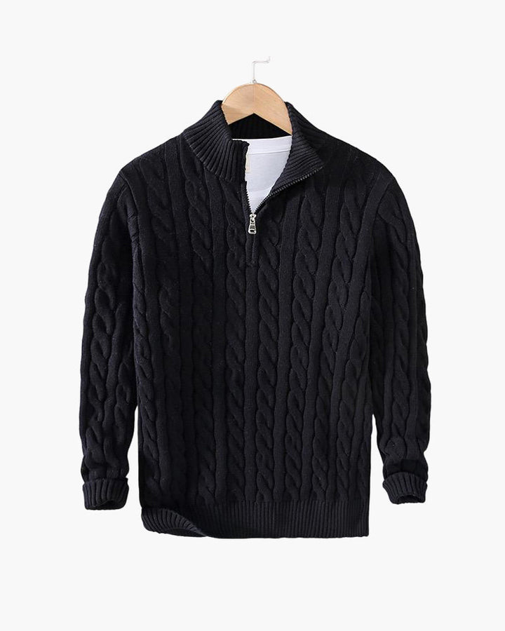 Lukas | Klassischer Strickpullover mit Half-Zip