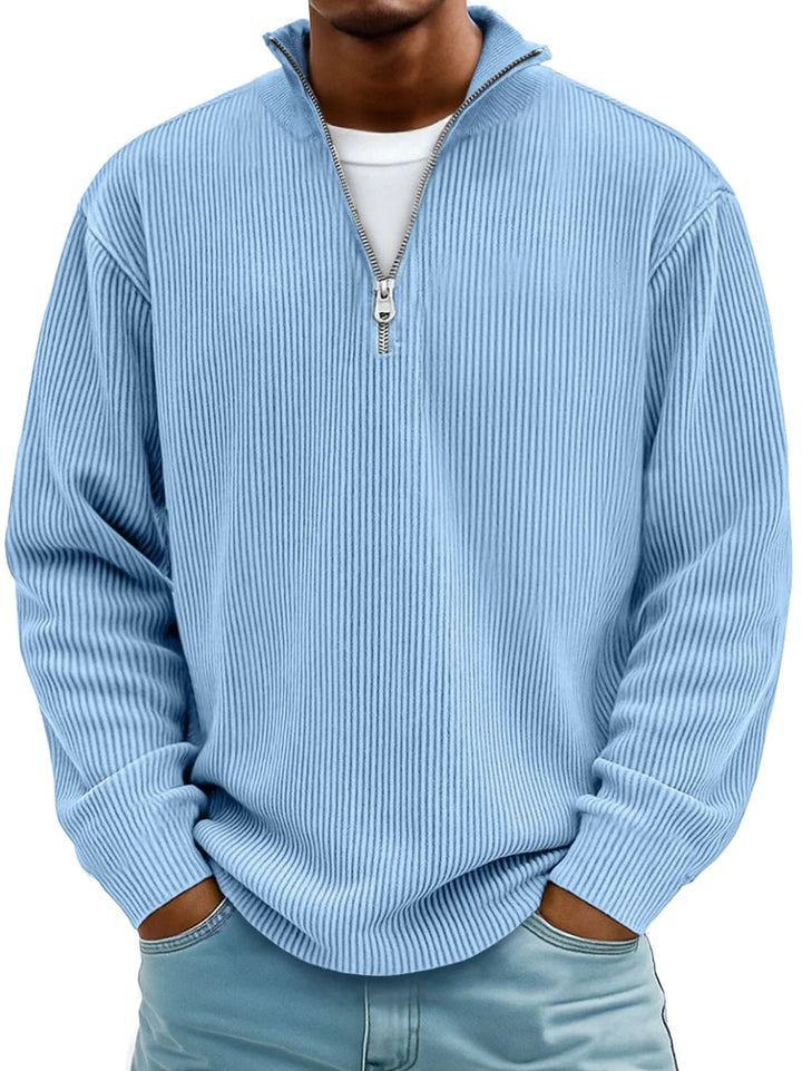 Konrad | Stilvoller Pullover mit Halbreißverschluss