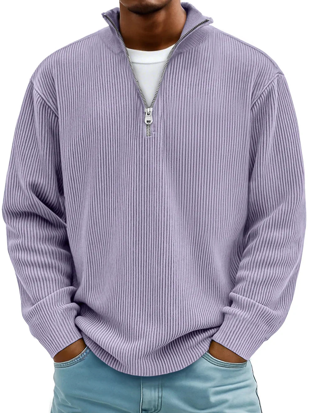 Konrad | Stilvoller Pullover mit Halbreißverschluss