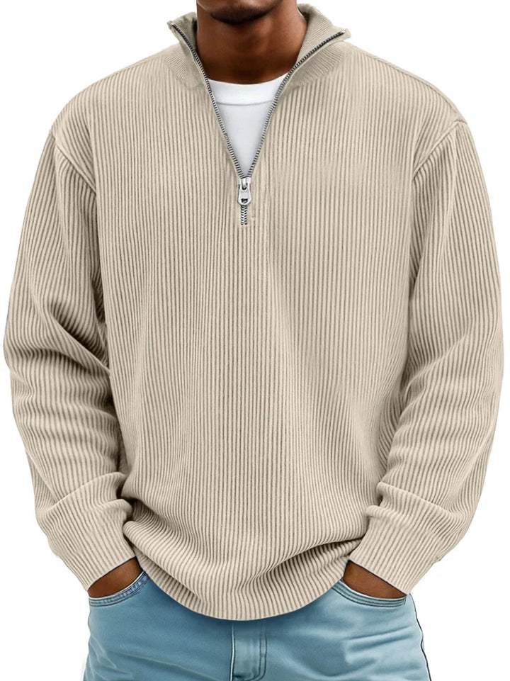 Konrad | Stilvoller Pullover mit Halbreißverschluss