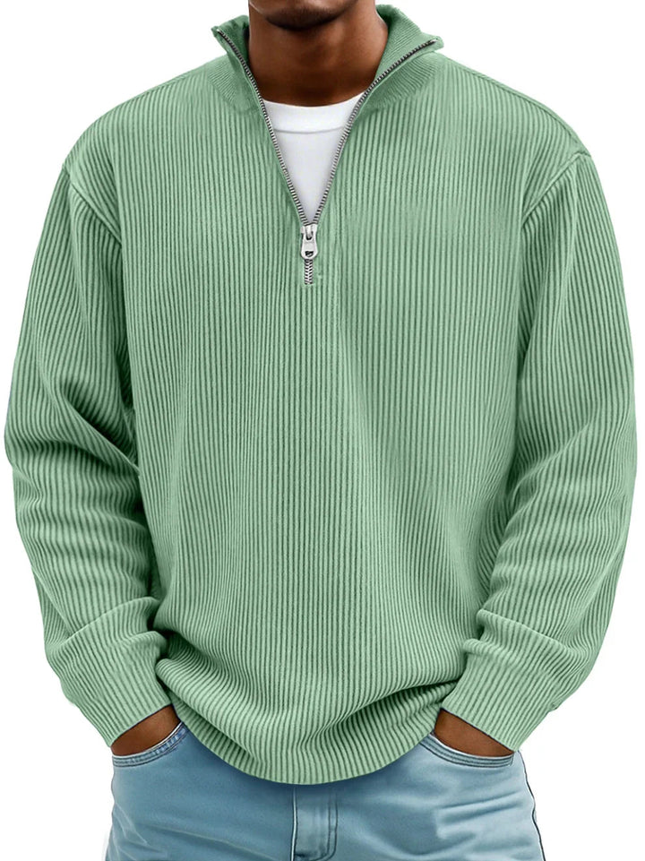 Konrad | Stilvoller Pullover mit Halbreißverschluss