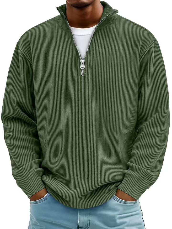 Konrad | Stilvoller Pullover mit Halbreißverschluss