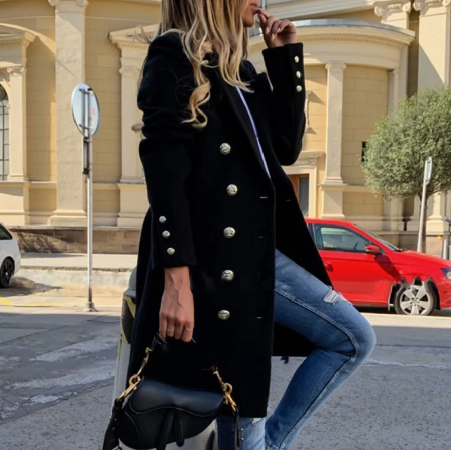 Friedel | Zweireihige Winterjacke mit taillierter Passform