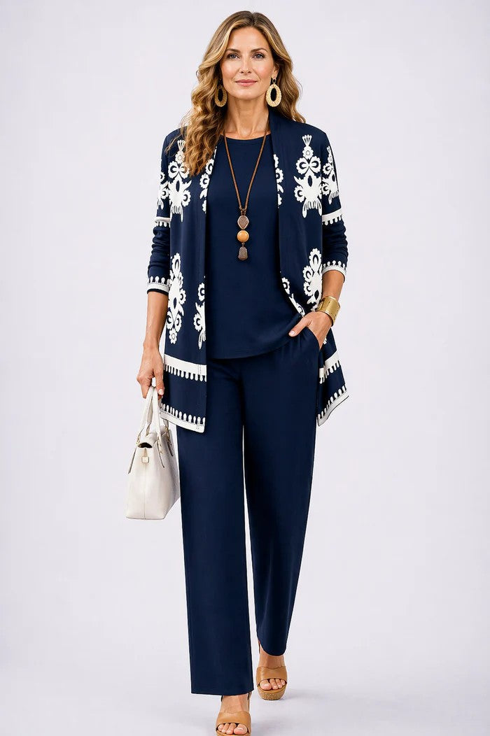 Margaret | Elegantes 3-teiliges Casual-Set