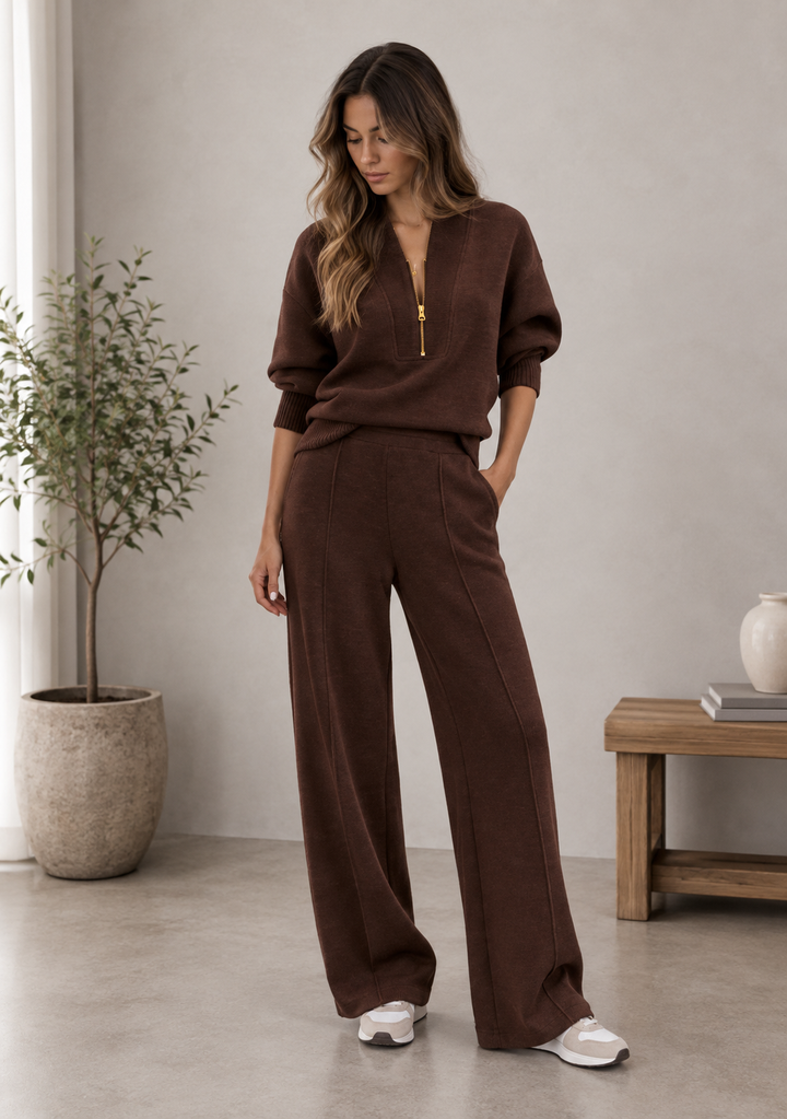 Ella | Strick-Set mit Reißverschlusskragen