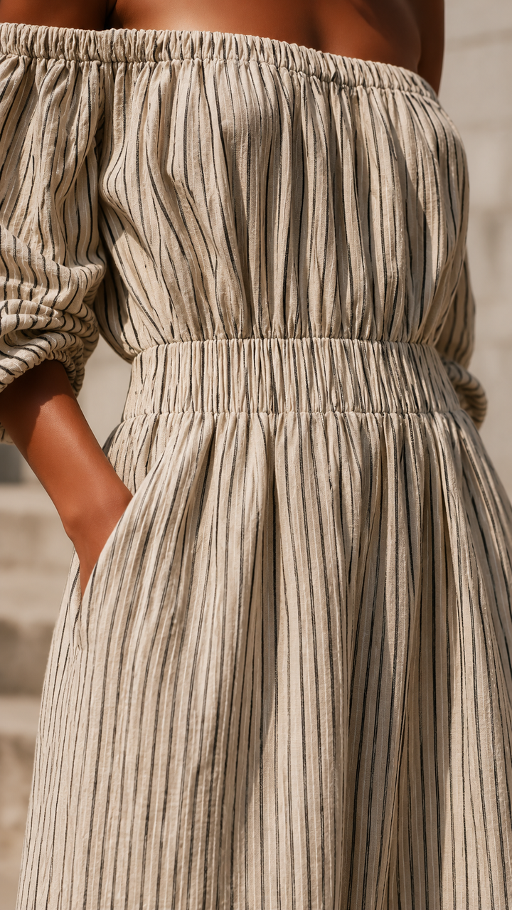 Malin | Luftiges Maxikleid mit langen Ärmeln