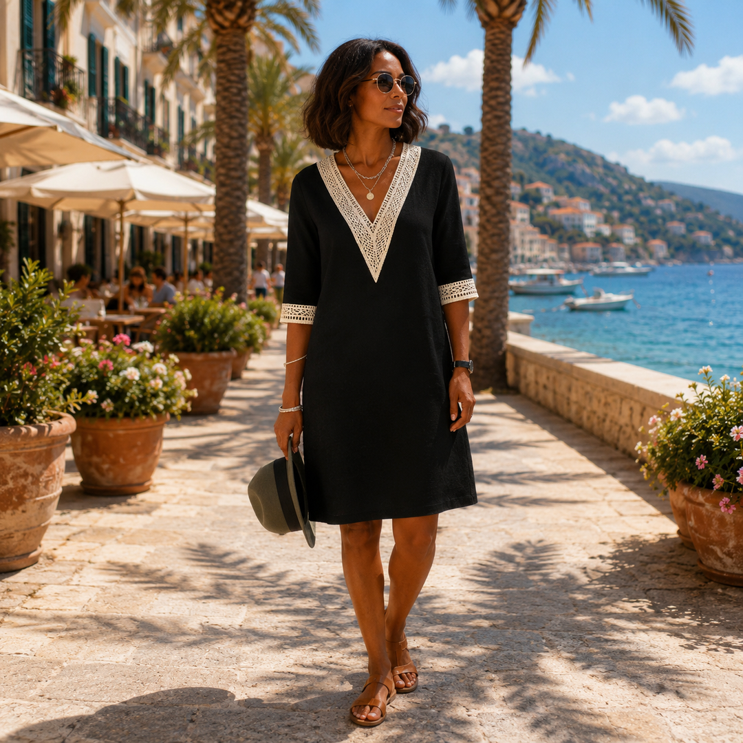 Élise | Elegantes Kleid mit V-Ausschnitt
