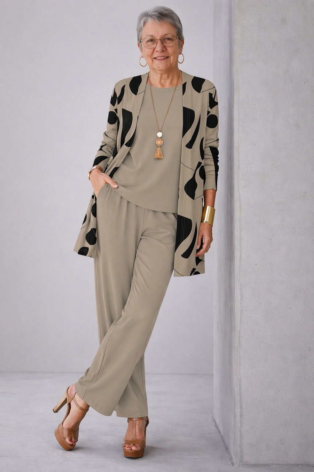 Sheila | Elegantes 3-teiliges Casual-Set
