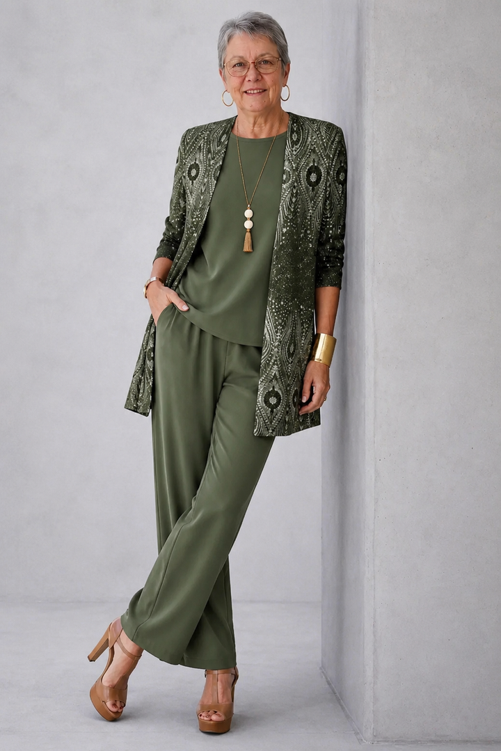 Hannelore | Elegantes 3-teiliges Casual-Set