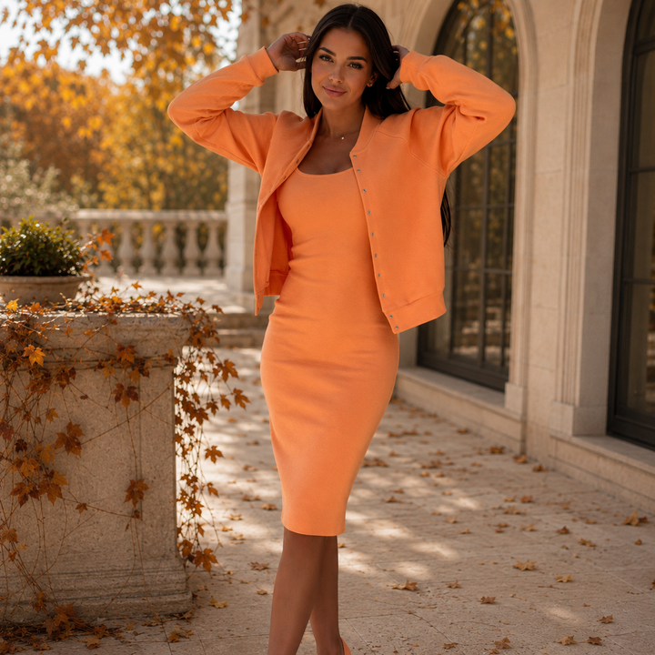 Elena | Figurbetontes Kleid-Set mit Jacke – in verschiedenen Farben